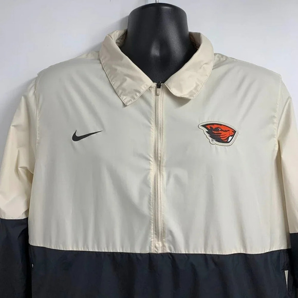 Nike Men's Oregon Beavers On Field NCAA 1/2 Zip Coaches Jacket Size L - Picture 4 of 12
